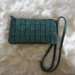 Dark Green Braided Tote Bag